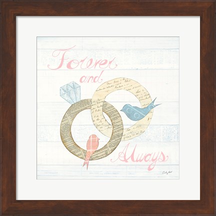 Framed Lovebirds II Print