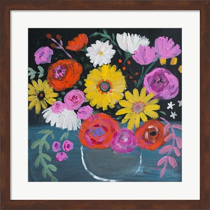 Framed Midnight Floral Print