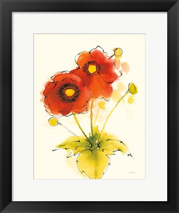 Framed Flores Rojas I Print