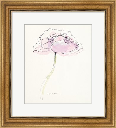 Framed Single Pink Somniferum II Print