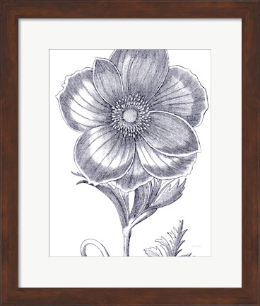 Framed Belle Fleur II Light Crop Print