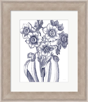 Framed Belle Fleur IV Light Crop Print