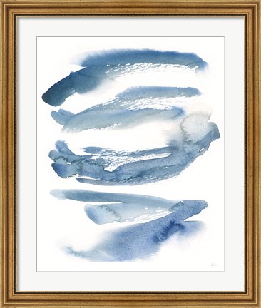 Framed Indigo Waves Crop Print