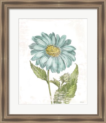 Framed Bloemen Boek II on White Print