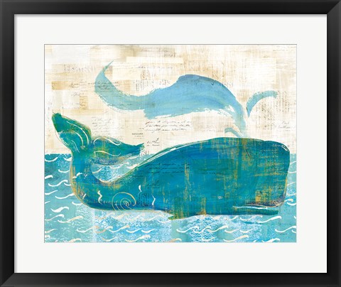 Framed On the Waves I Whale Spray Print