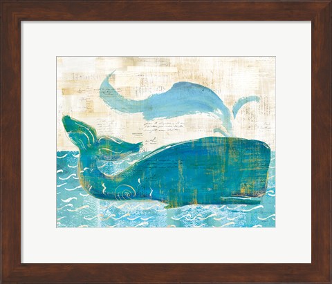 Framed On the Waves I Whale Spray Print