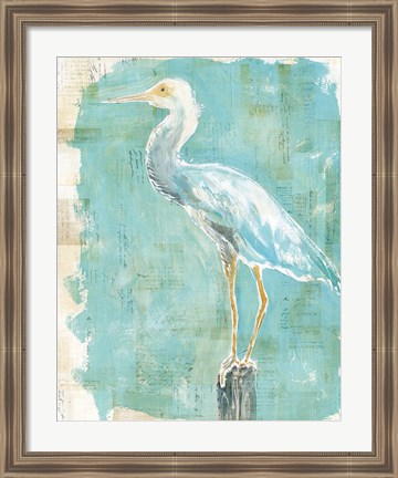 Framed Coastal Egret II Print