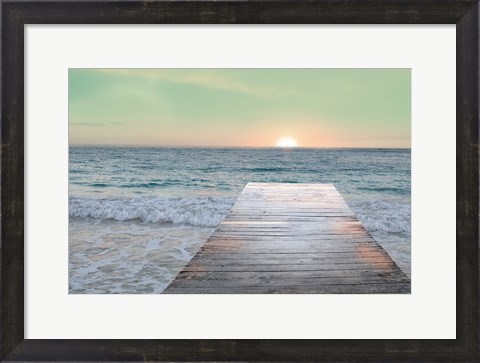 Framed Sunrise Dock Print