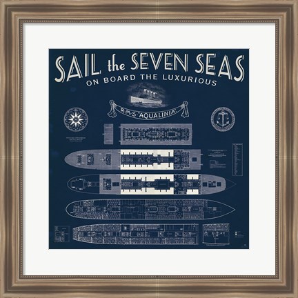 Framed Blueprint Luxury Liner Print