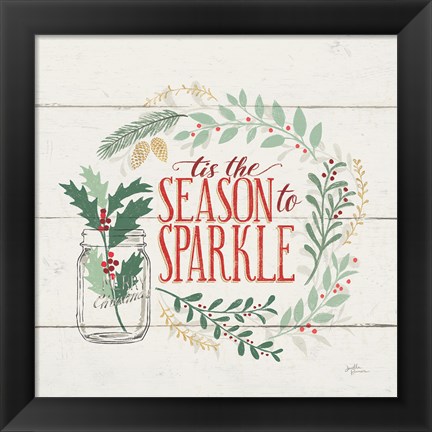 Framed Seasons Greetings IV Print