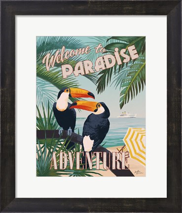 Framed Welcome to Paradise II Print