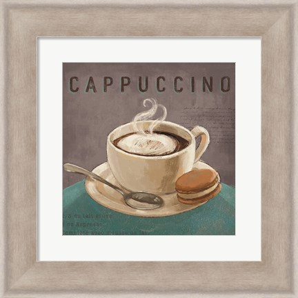 Framed Coffee and Co I Teal and Gray Print