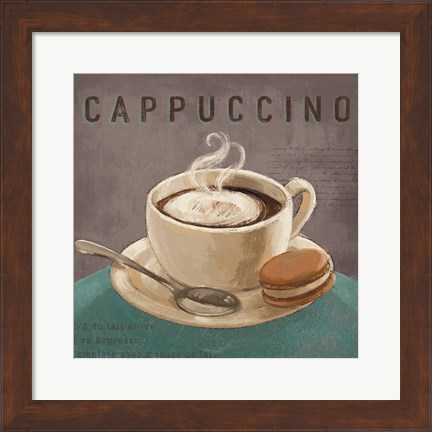 Framed Coffee and Co I Teal and Gray Print