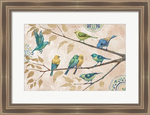 Framed Fly Away I With Suzani Print