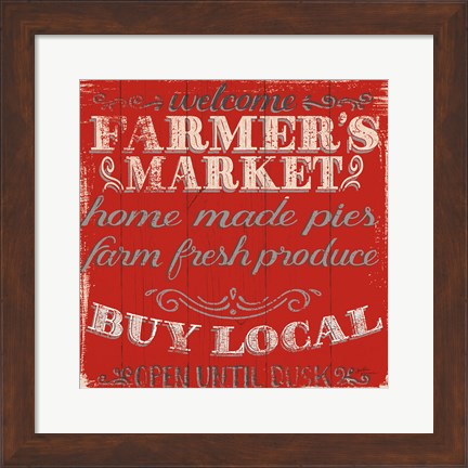 Framed Farmers Market X Print