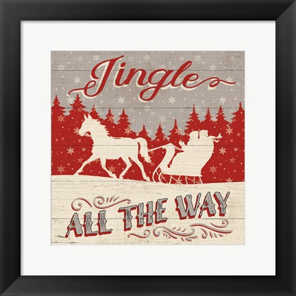 Framed Holiday in the Woods I Print