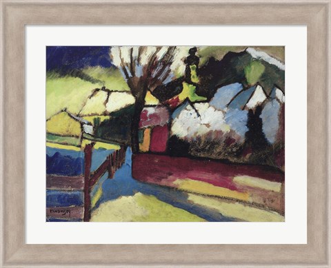 Framed Herbstlandschaft mit Baum (1910) Print