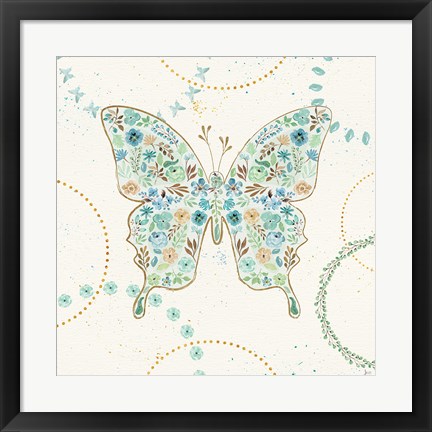 Framed Flutterby Blooms IV Print