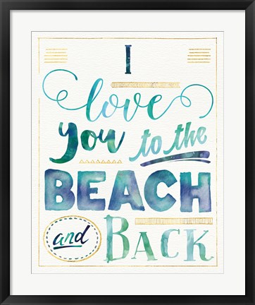 Framed Coastal Words I v.2 Print