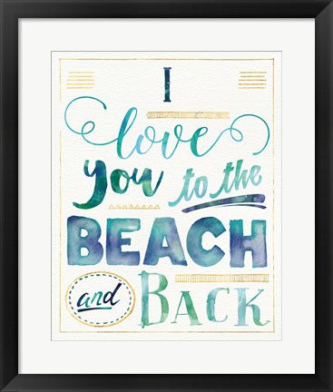 Framed Coastal Words I v.2 Print