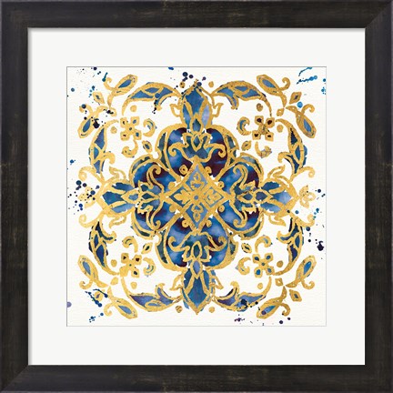 Framed Little Jewels IV Blue Print