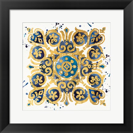 Framed Little Jewels III Blue Print