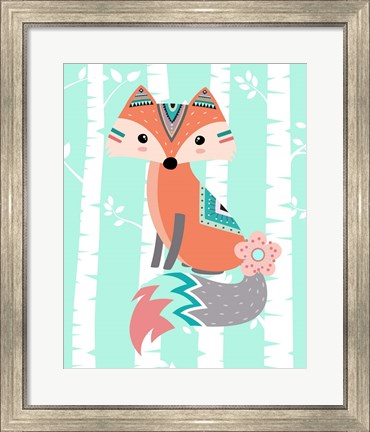 Framed Tribal Fox Girl II Print