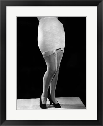 Framed 1940s Woman From Waist Down Wearing Girdle Print