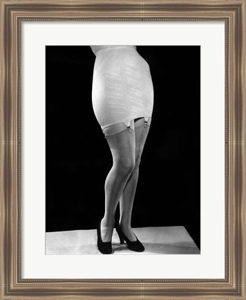 Framed 1940s Woman From Waist Down Wearing Girdle Print