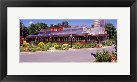 Framed 1990S Classic Art Deco Style Diner Hyde Park Ny Usa Print