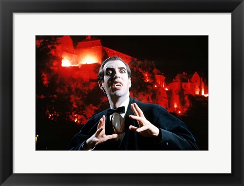 Framed Man In Vampire Makeup And Costume Print