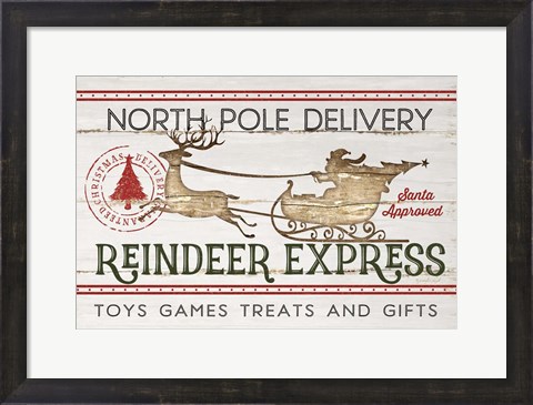 Framed Reindeer Express Print