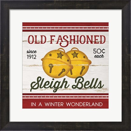 Framed Sleigh Bells Print