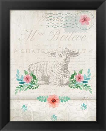 Framed French Spring Lamb Print