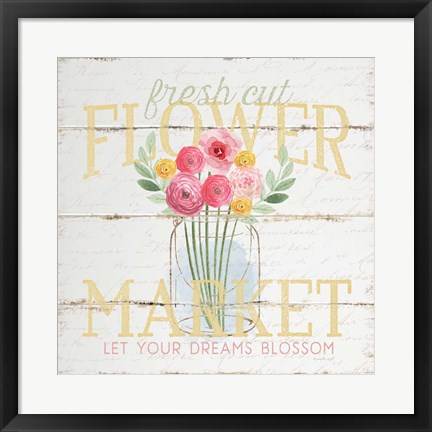 Framed Flower Market Print