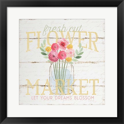 Framed Flower Market Print