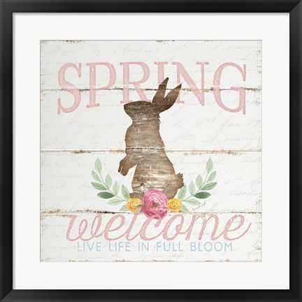 Framed Spring Welcome Print