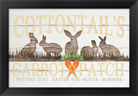 Framed Cottontail&#39;s Carrot Patch Print