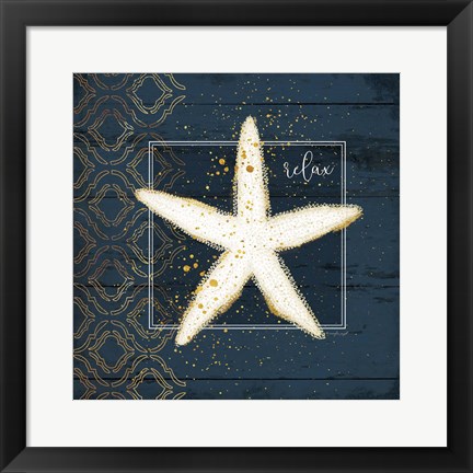 Framed Relax Starfish Print