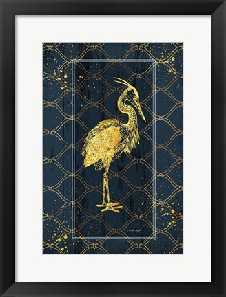 Framed Gold Bird Print