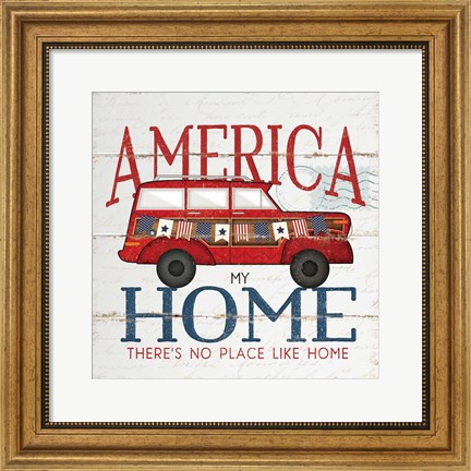 Framed America Home Print
