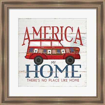 Framed America Home Print