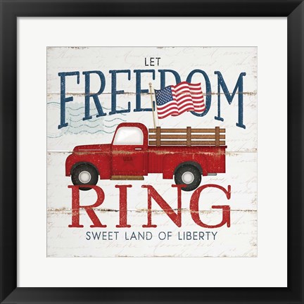 Framed Let Freedom Ring Print