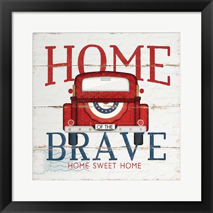 Framed Home of the Brave Print