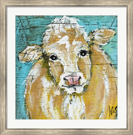 Framed Cow Face Print