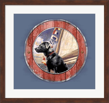 Framed Sea Faring Dog Print