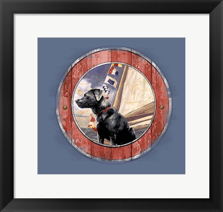 Framed Sea Faring Dog Print