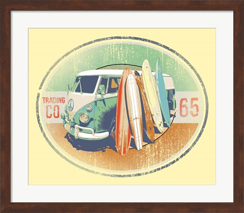 Framed Surfing Print