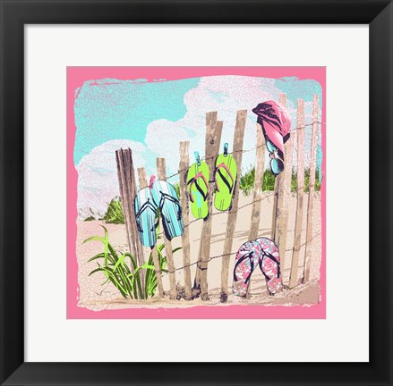 Framed Flip Flop Rack Print