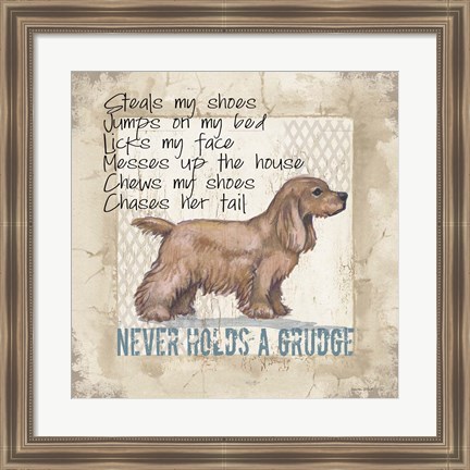 Framed Cocker Spaniel Print